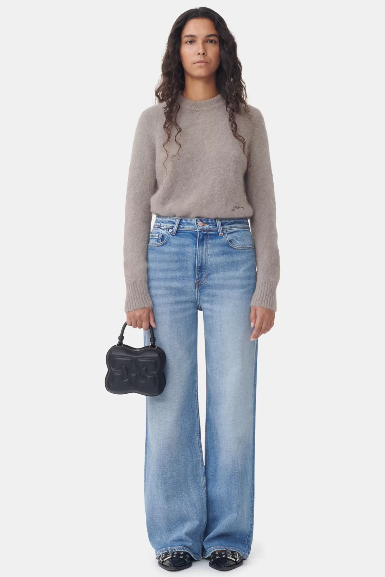 Jeans | Denimklær<GANNI Mid Blue Vintage Andi Jeans MidBlueVintage