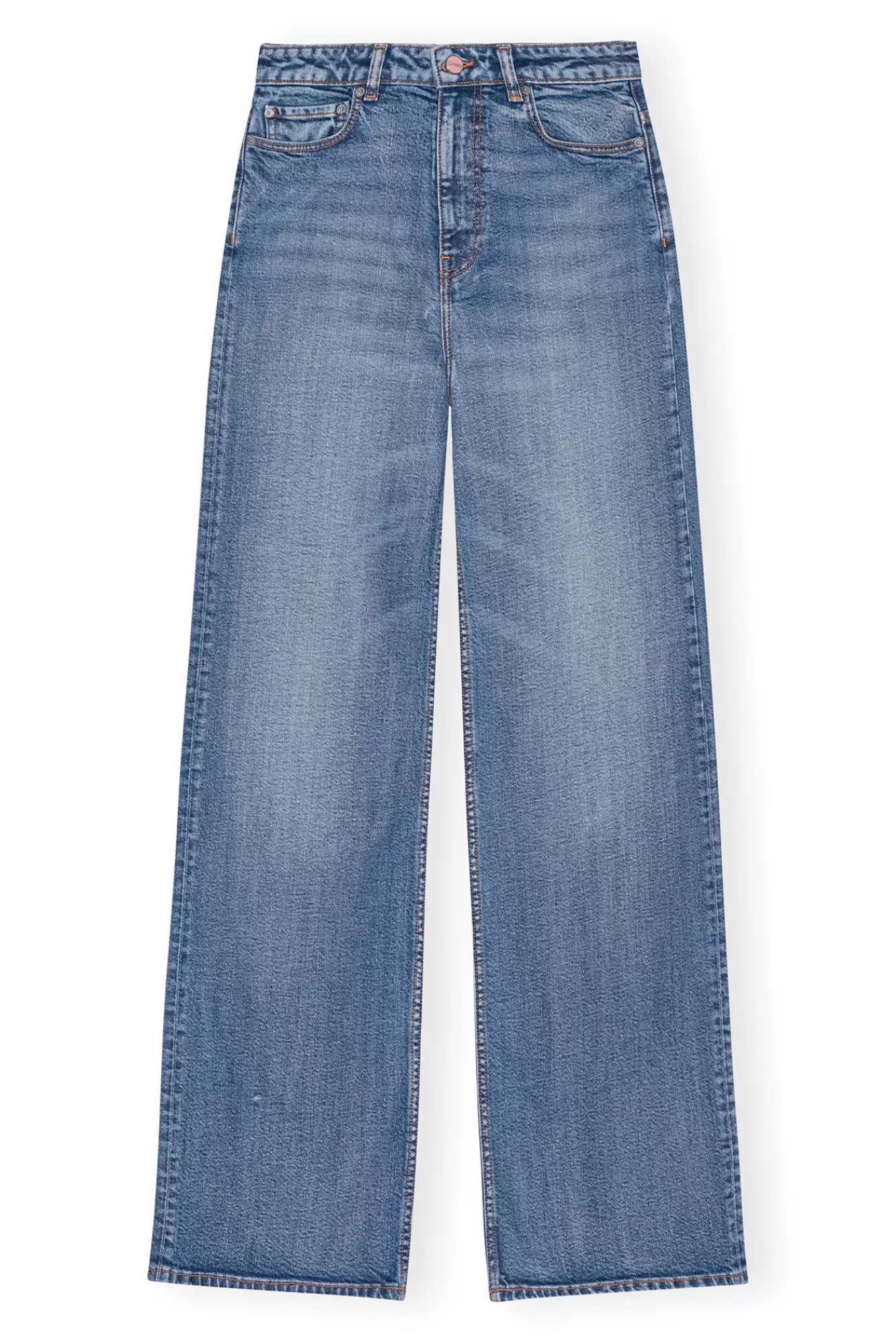 Jeans | Denimklær<GANNI Mid Blue Vintage Andi Jeans MidBlueVintage