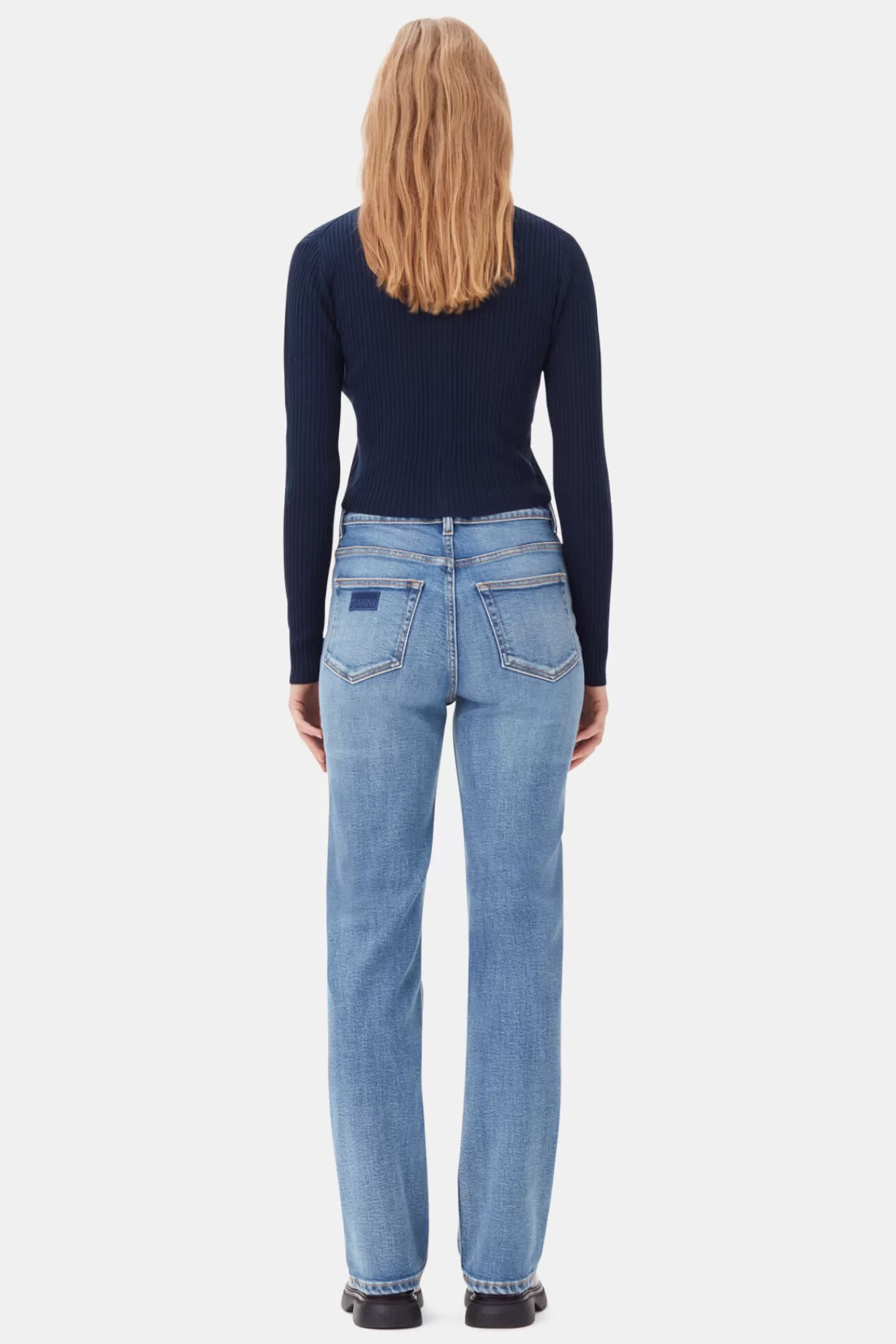 Jeans | Denimklær<GANNI Mid Blue Vintage Pohli-jeans MidBlueVintage