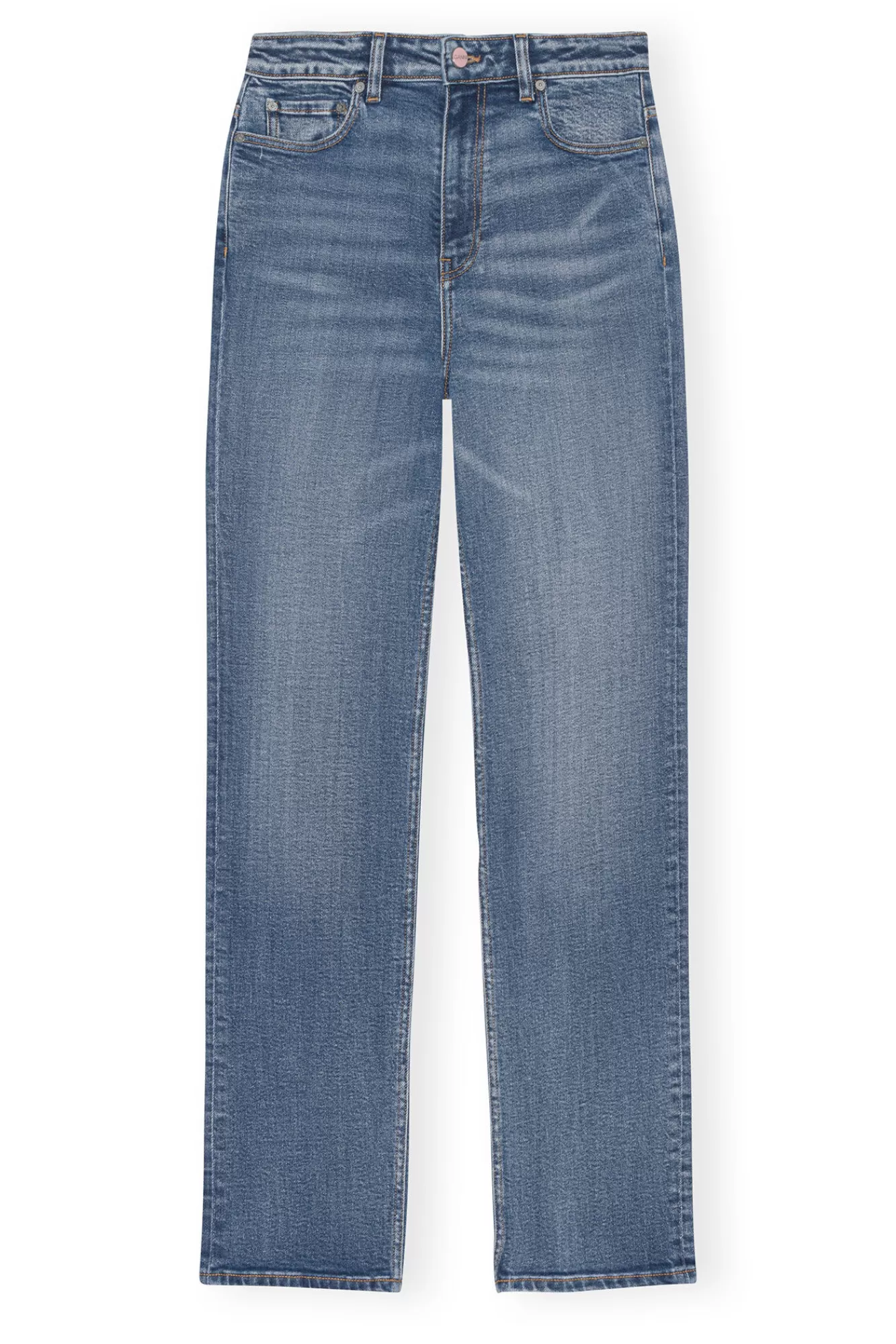 Jeans | Denimklær<GANNI Mid Blue Vintage Pohli-jeans MidBlueVintage